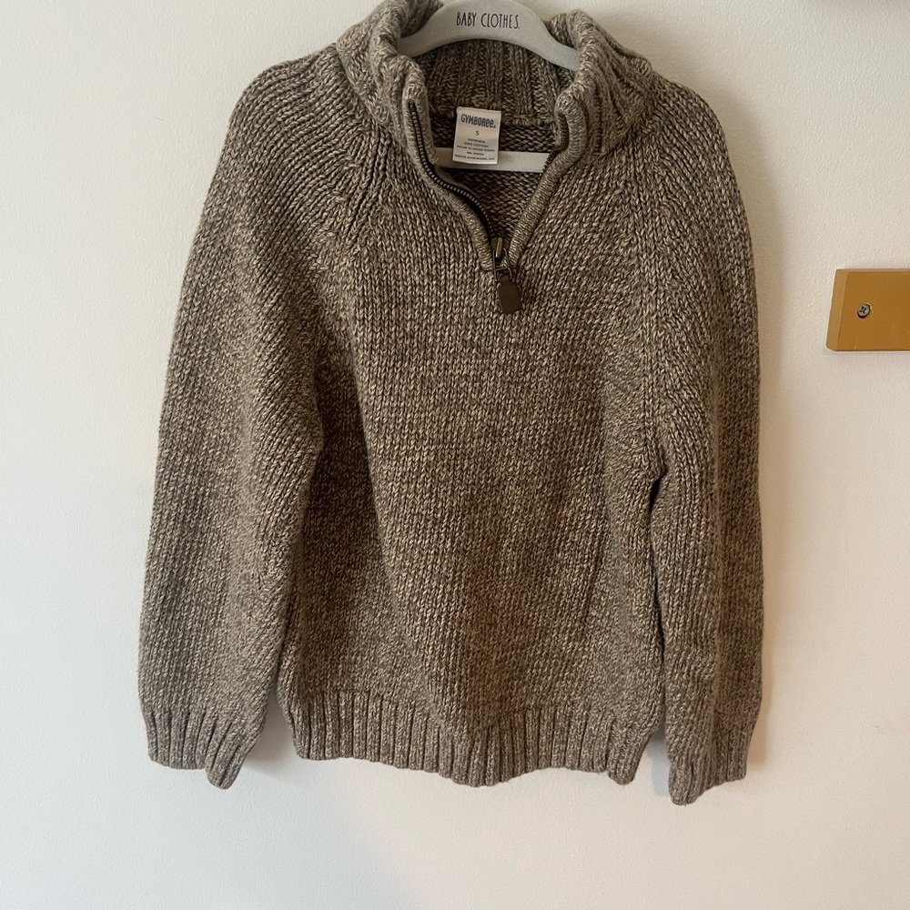 Gymboree Boys Tan Zip-Up Sweater